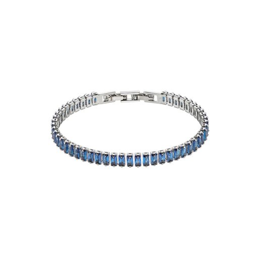 02X15 00196 Party bracelet silverblue stones